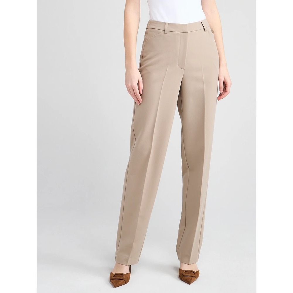 NWT Black Tape Womens Camel Tan Straight Leg Dress Pants Trousers Size S